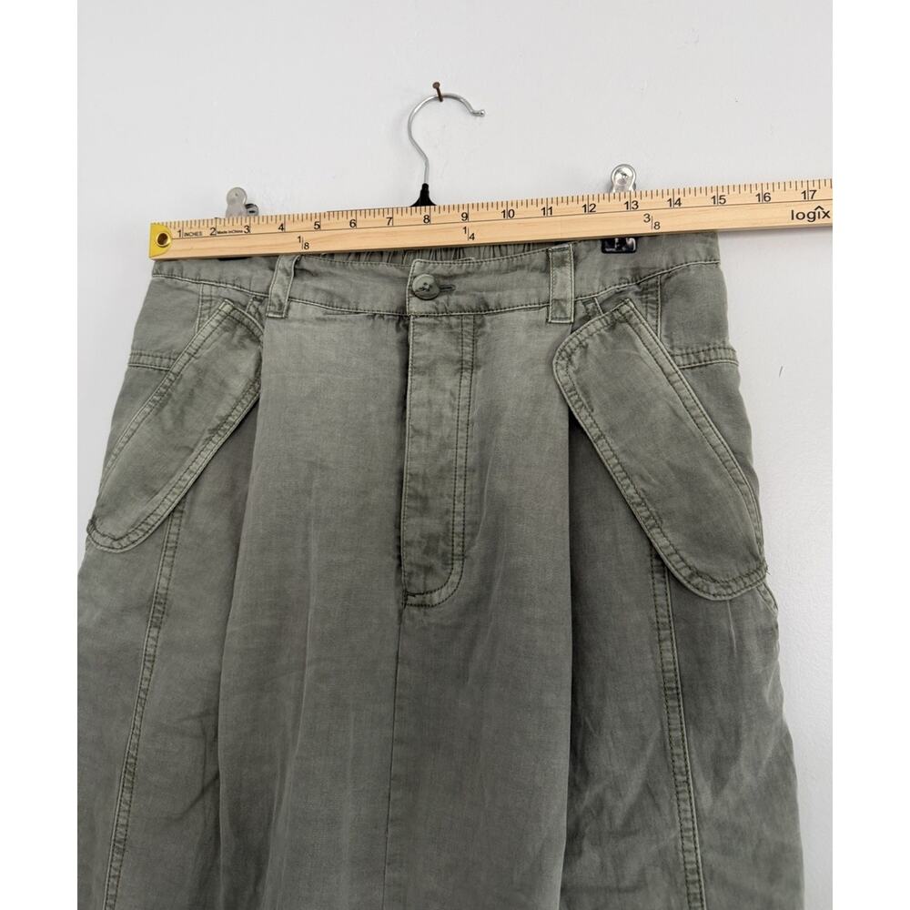 Free People Tybee Cargo Utility Maxi Skirt Olive Green 6 NWOT - Picture 7 of 9